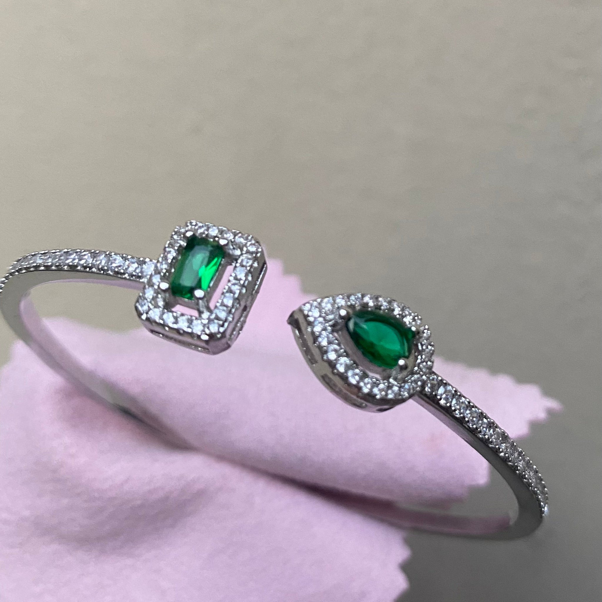 Emerald Zircon Bangle