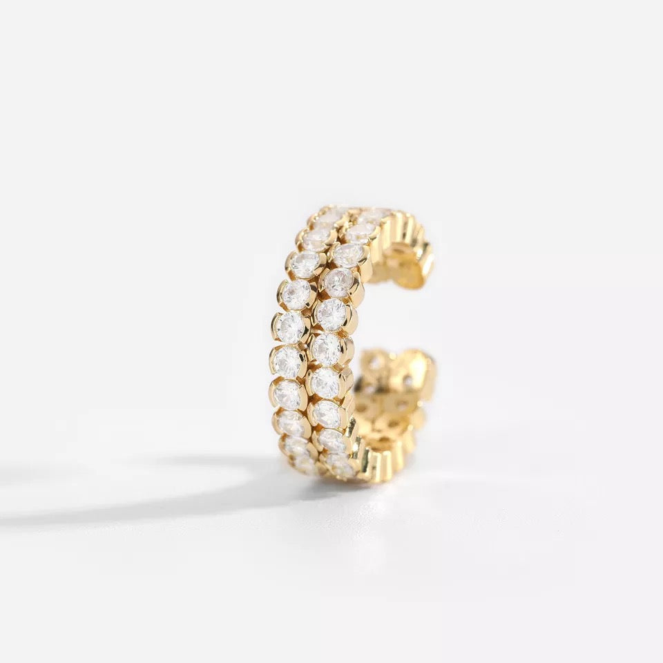 Double Crystal Zircon Ring (Adjustable size)