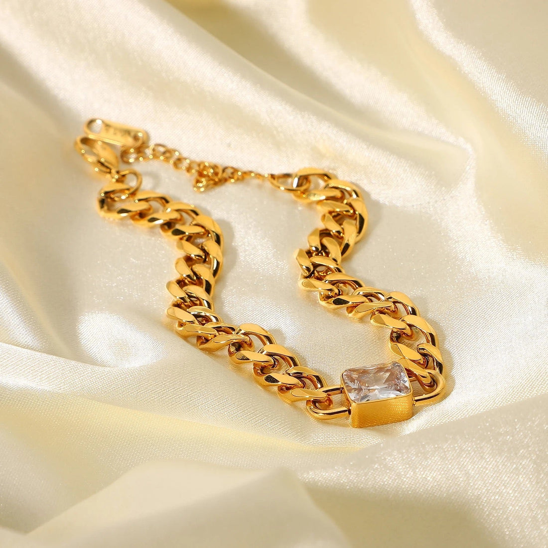 Cuban square Zircon Bracelet